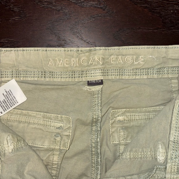 AE Green Straight Leg Cargo Pants - Picture 4 of 5